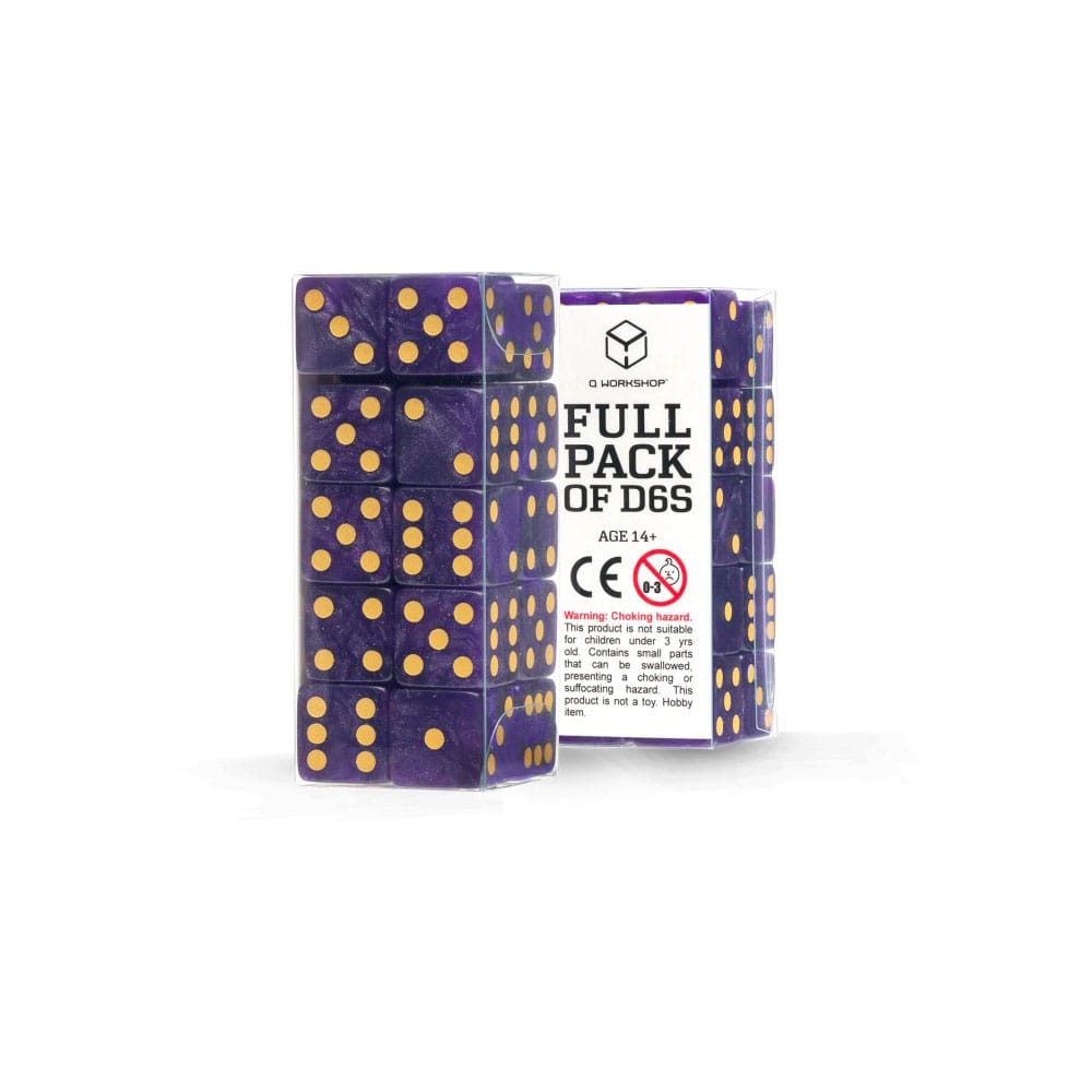 Q Workshop Pack de Dados Full Pack D6 Shimmering Purple (20) Frikytopia