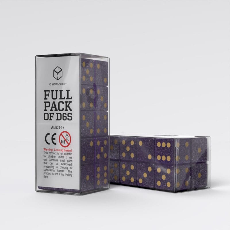 Q Workshop Pack de Dados Full Pack D6 Shimmering Purple (20)