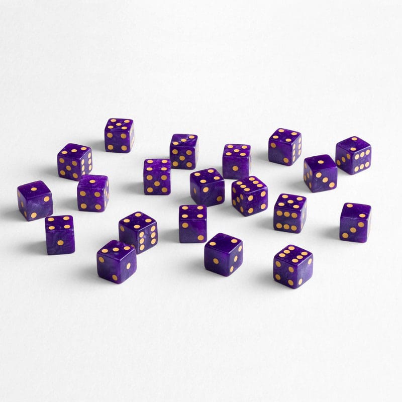 Q Workshop Pack de Dados Full Pack D6 Shimmering Purple (20)