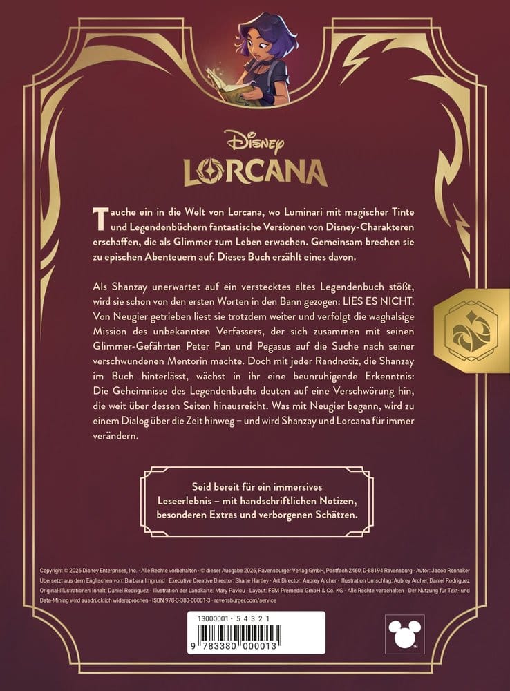 Disney Lorcana TCG Quest of Wonders - Legendenbuch eines Illuminari *Edición Alemán*