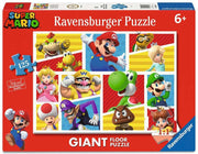 Super Mario Puzzle Giant Floor Amigos y Enemigos de Mario (125 Piezas)