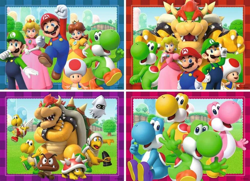 Super Mario Pack de 4 Puzzles ¡Es la hora de Mario! (4x100 Piezas)