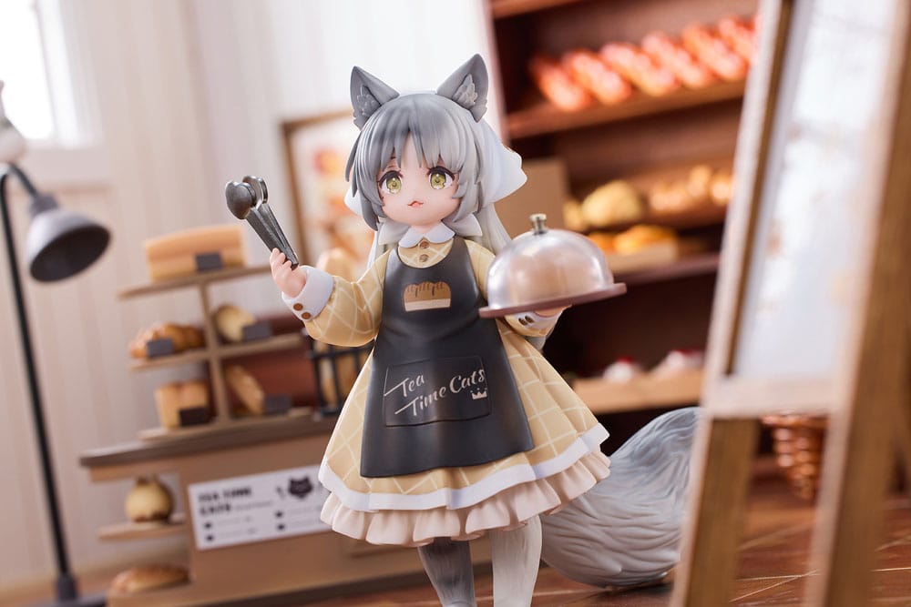 Decorated Life Collection Estatua PVC Tea Time Cats - Cat Town Bakery Staff & Customer Set 12 cm
