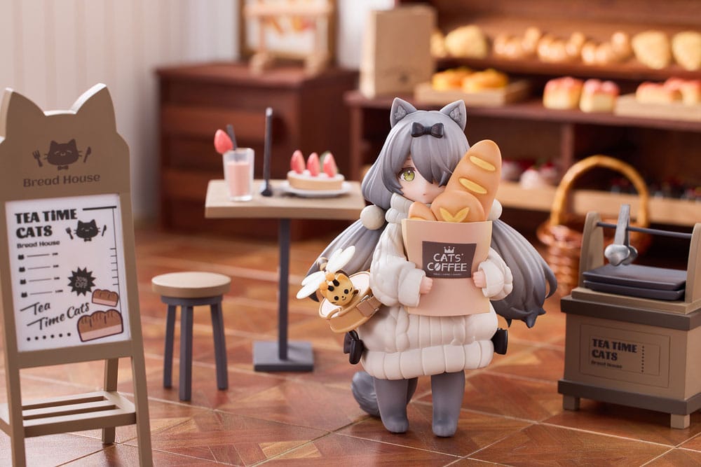 Decorated Life Collection Estatua PVC Tea Time Cats - Cat Town Bakery Staff & Customer Set 12 cm