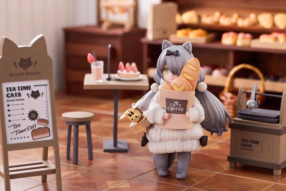 Decorated Life Collection Estatua PVC Tea Time Cats - Cat Town Bakery Staff & Customer Set 12 cm