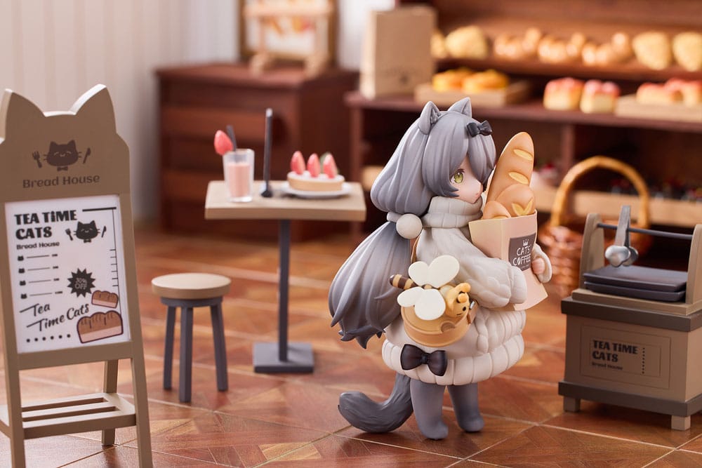 Decorated Life Collection Estatua PVC Tea Time Cats - Cat Town Bakery Staff & Customer Set 12 cm