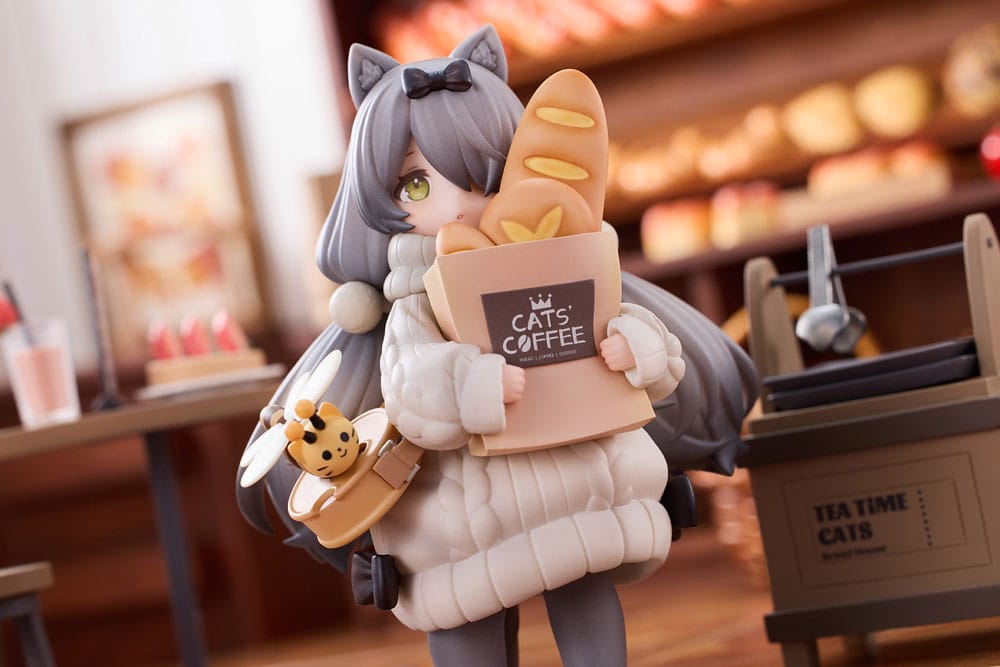 Decorated Life Collection Estatua PVC Tea Time Cats - Cat Town Bakery Staff & Customer Set 12 cm
