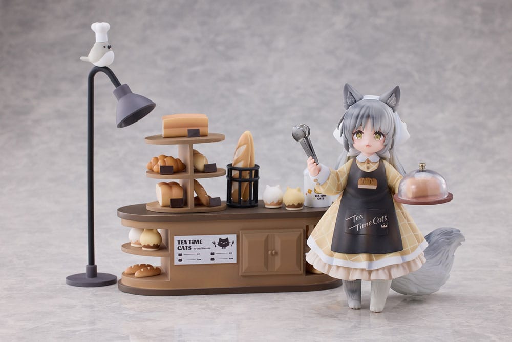 Decorated Life Collection Estatua PVC Tea Time Cats - Cat Town Bakery Staff & Customer Set 12 cm