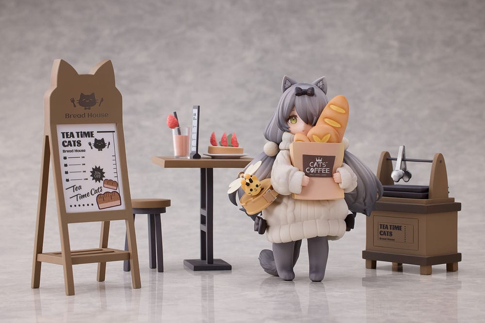 Decorated Life Collection Estatua PVC Tea Time Cats - Cat Town Bakery Staff & Customer Set 12 cm