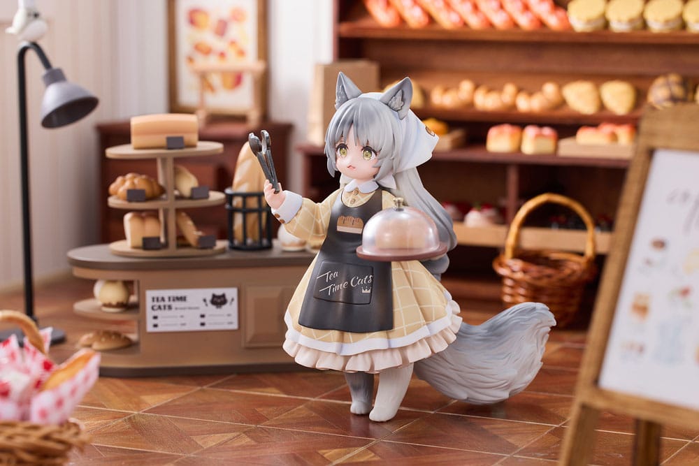 Decorated Life Collection Estatua PVC Tea Time Cats - Cat Town Bakery Staff & Customer Set 12 cm
