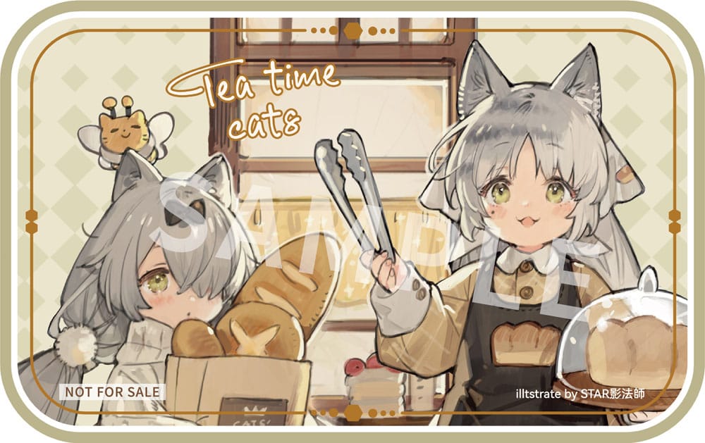 Decorated Life Collection Estatua PVC Tea Time Cats - Cat Town Bakery Staff & Customer Set 12 cm
