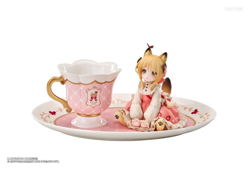 Original Character Figura PVC DLC Series Tea Time Cats Orange Cat 10 cm Frikytopia