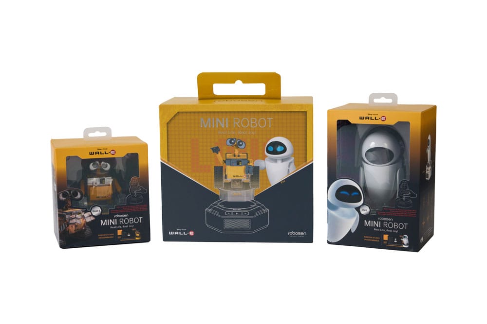 Wall-E Interactivo Mini Robots Pack de 2 Figuras Wall-E & Eva  *Versión inglesa*