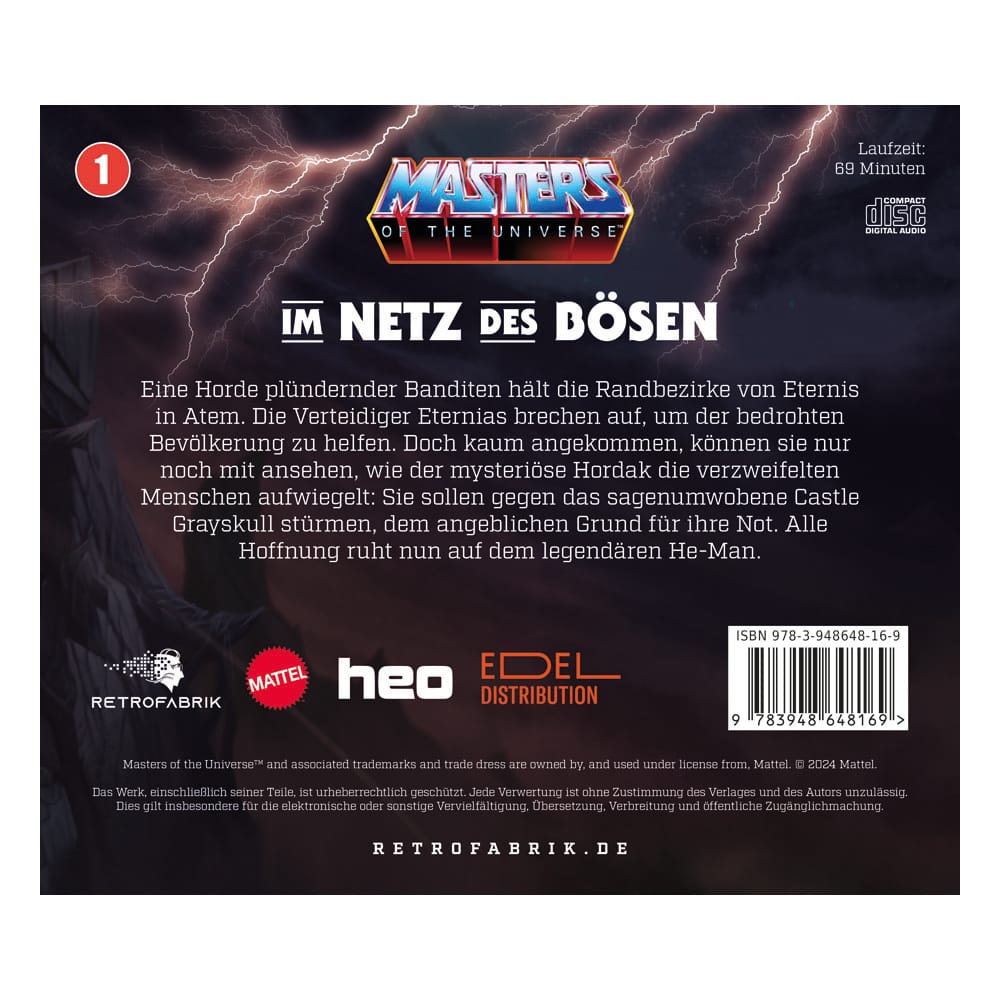 Masters of the Universe Juego Radiofónico CD Episode 1: Im Netz des Bösen *Edición Alemán*