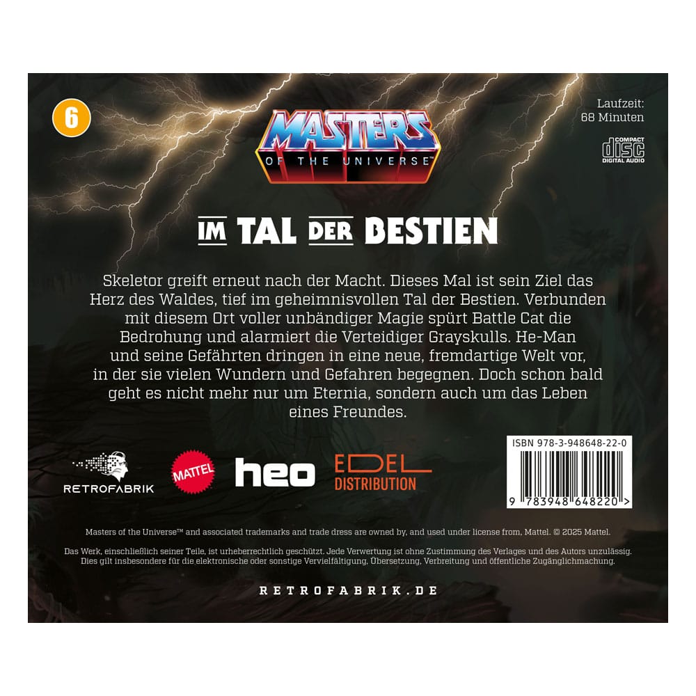 Masters of the Universe Juego Radiofónico CD Episode 6: Im Tal der Bestien *Edición Alemán*