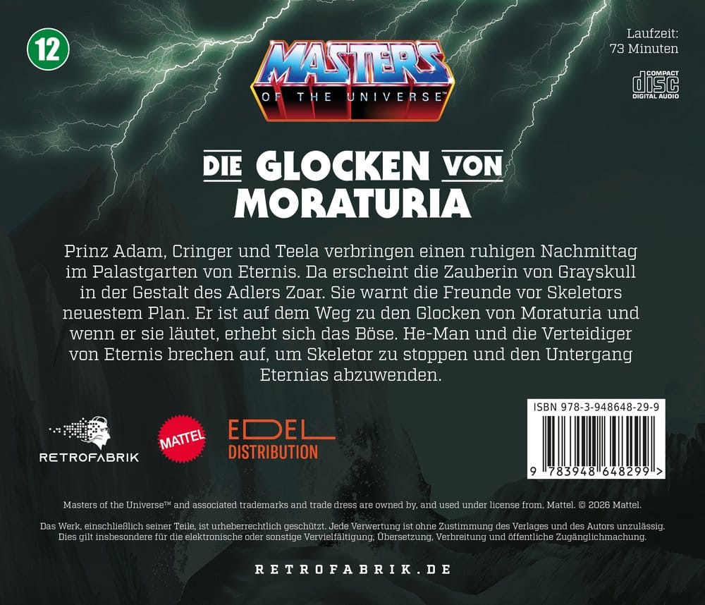 Masters of the Universe Juego Radiofónico CD Episodio 12: Die Glocken von Moraturia *Edición Alemán*