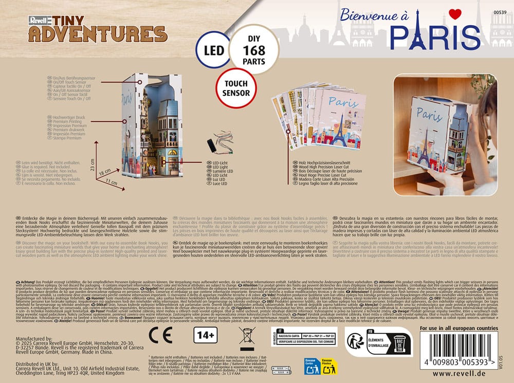 Paris Maqueta Book Nook Tiny Adventures 23 cm