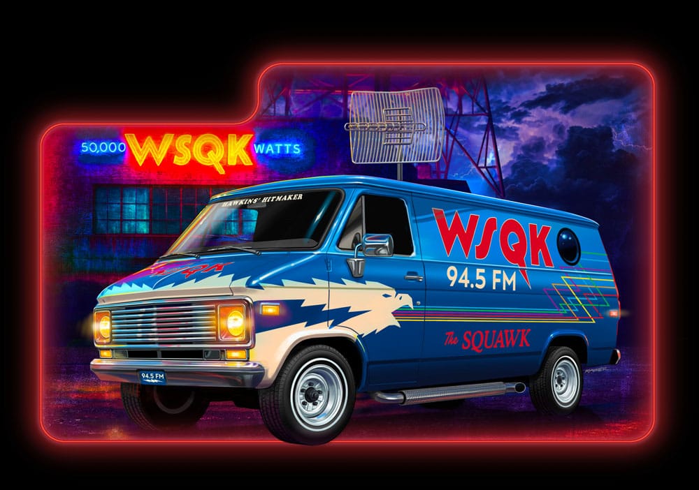 Stranger Things Kit de maquetas 1/25 Squawk Van (Aqua Color) 21 cm