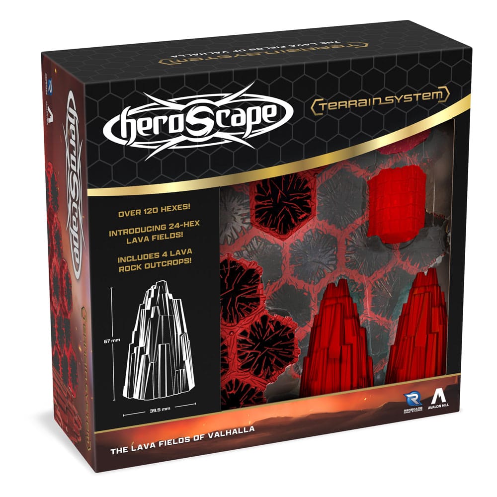 Heroscape expansión del terreno The Lava Fields of Valhalla *Edición Inglés*