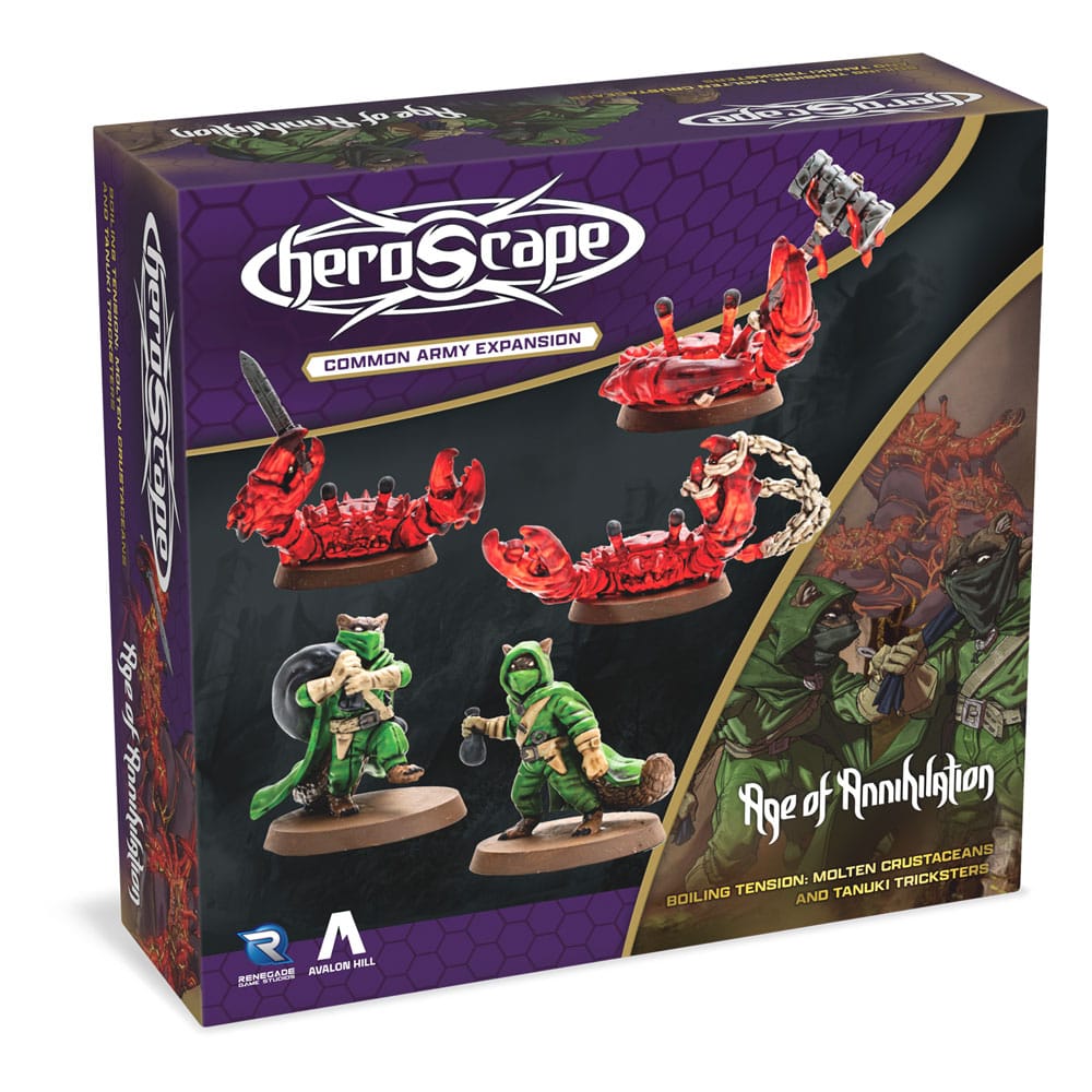 Heroscape expansión del ejército Boiling Tension: Molten Crustaceans & Tanuki Tricksters *Edición Inglés* Frikytopia