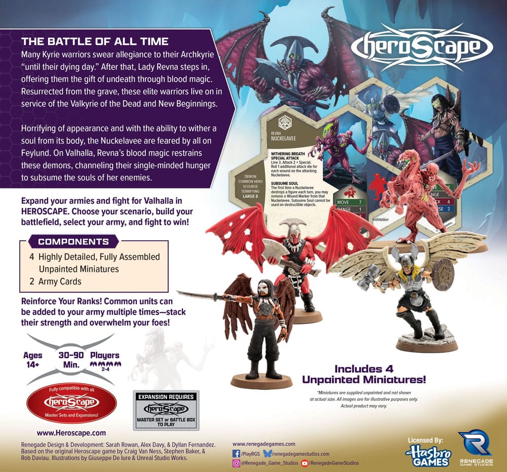 Heroscape expansión del ejército Age of Annihilation Revenants of Revna & Nuckelavee (Common) *Edición Inglés*