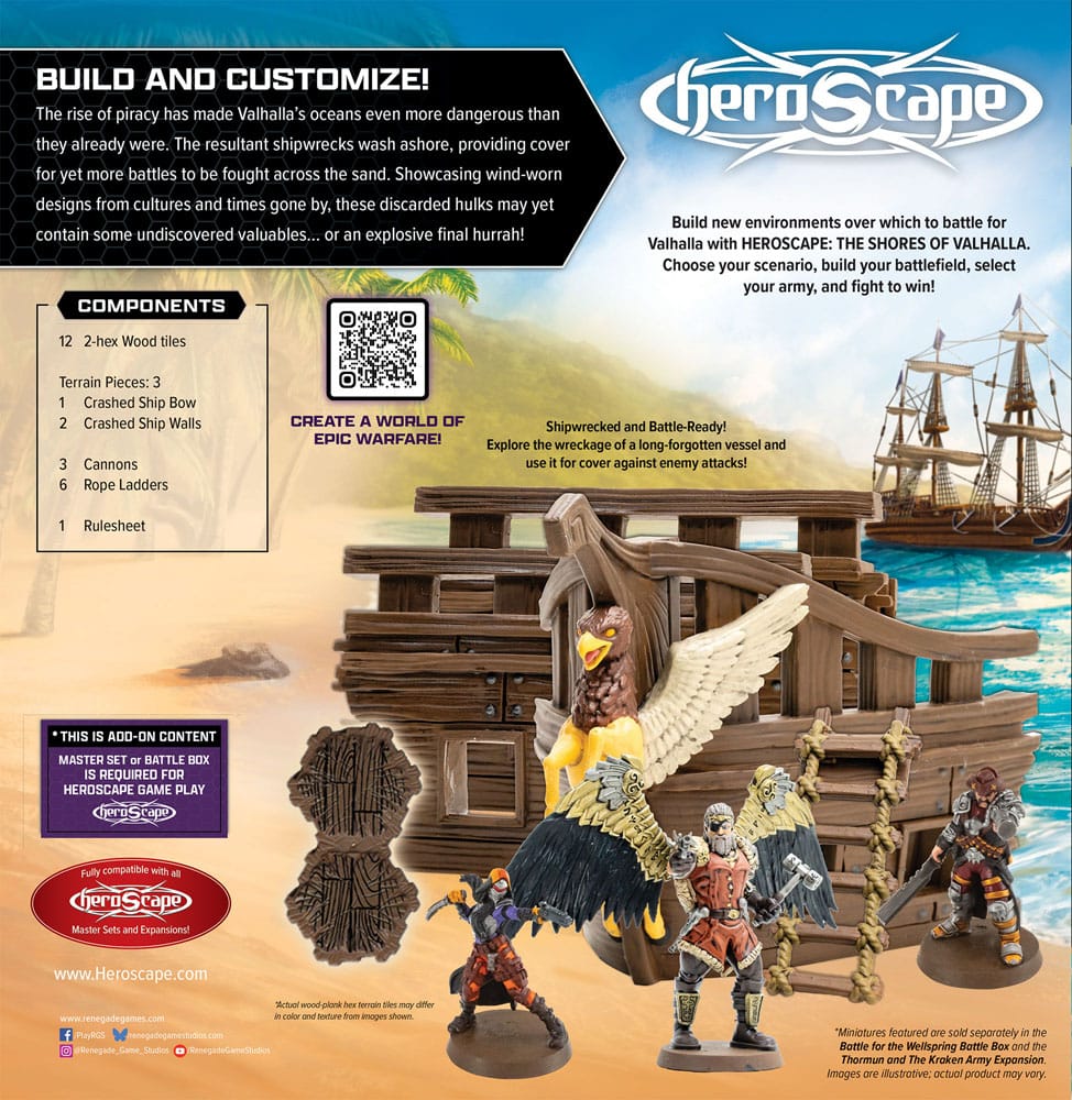 Heroscape expansión del terreno Shores of Valhalla *Edición Inglés*