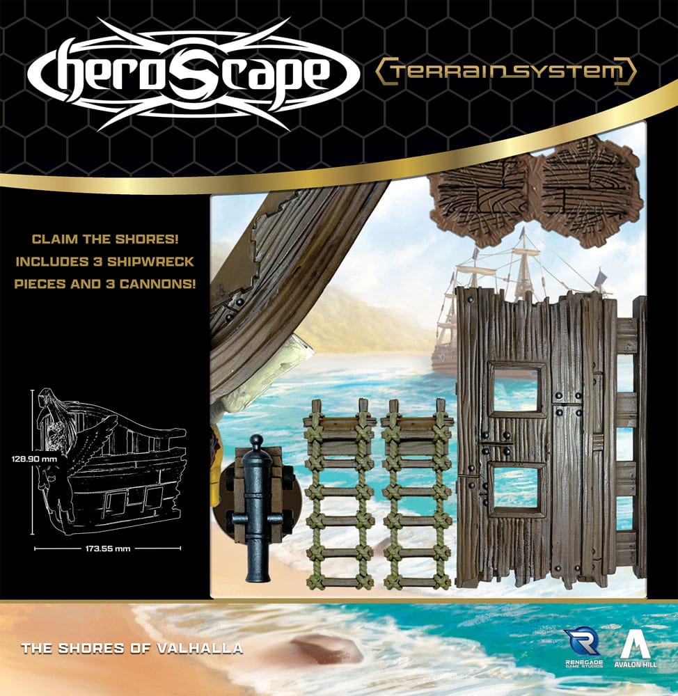 Heroscape expansión del terreno Shores of Valhalla *Edición Inglés*