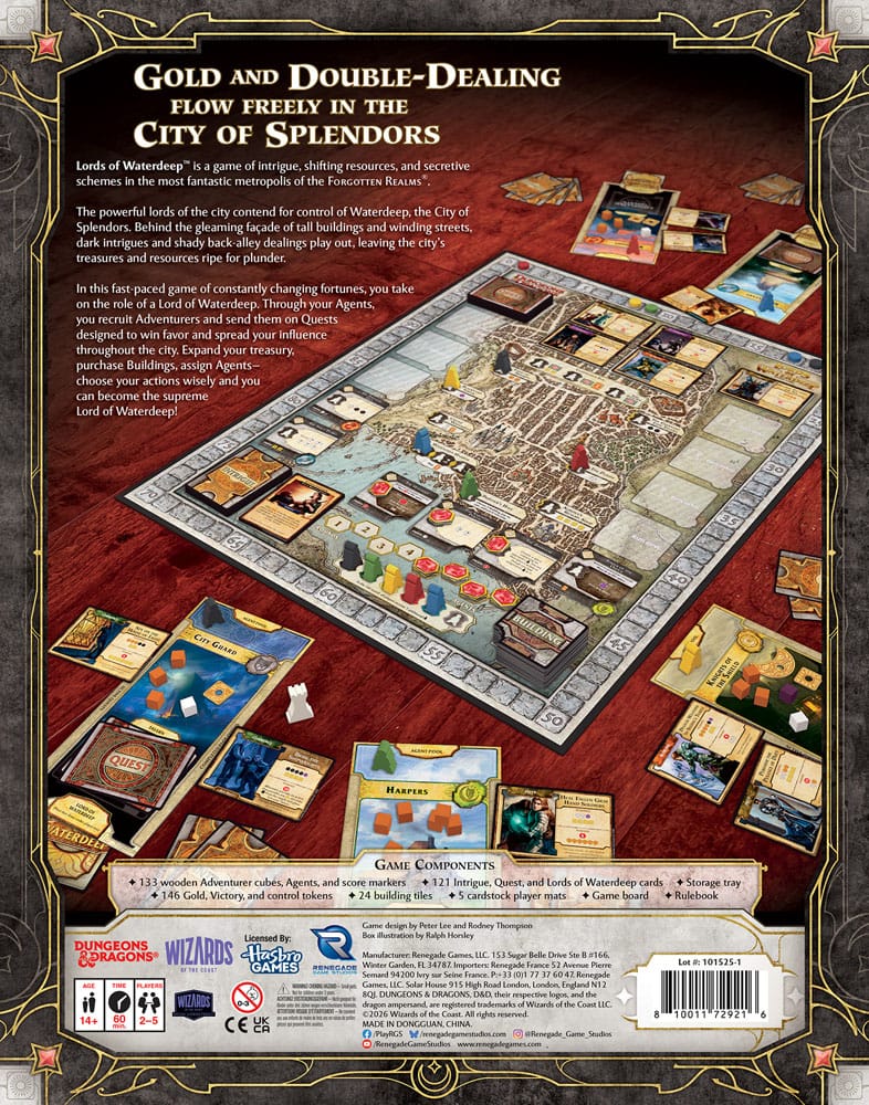 Dungeons & Dragons juego de mesa Lords of Waterdeep *Edición Inglés*