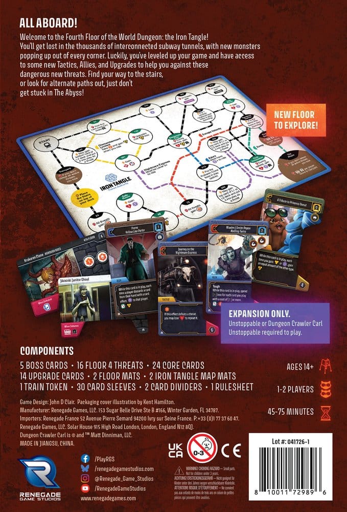 Dungeon Crawler Carl Unstoppable: The Iron Tangle Expansión *Edición Inglés*