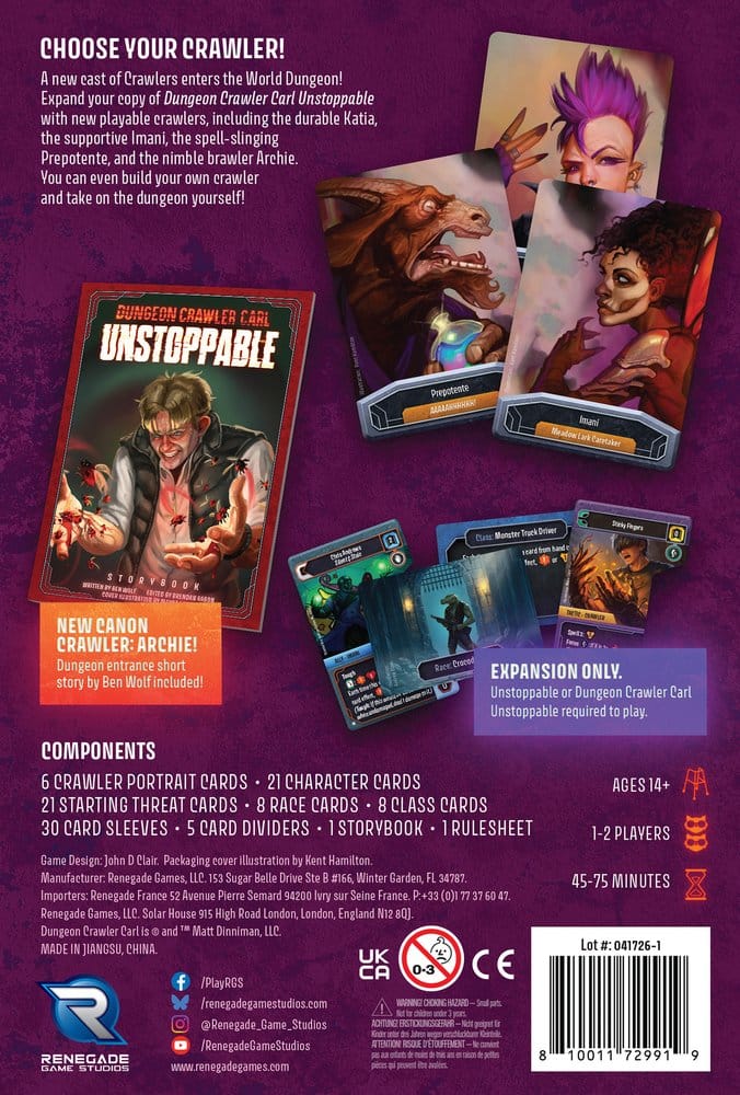 Dungeon Crawler Carl Unstoppable: Crawler Chaos Expansión *Edición Inglés*