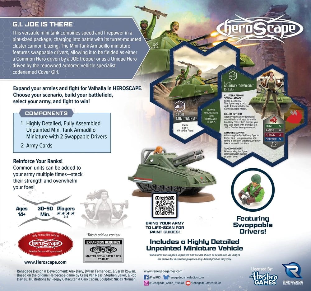 G.I. JOE Heroscape Expansión de Ejército Mini Tank Armadillo *Edición Inglés*