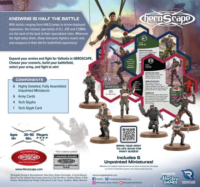 G.I. JOE Heroscape Expansión de ejército Mission Specialists Standard Edition *Edición Inglés*