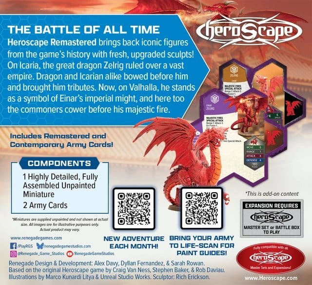 Heroscape Expansión de ejército Zelrig Remastered Standard Edition *Edición Inglés*