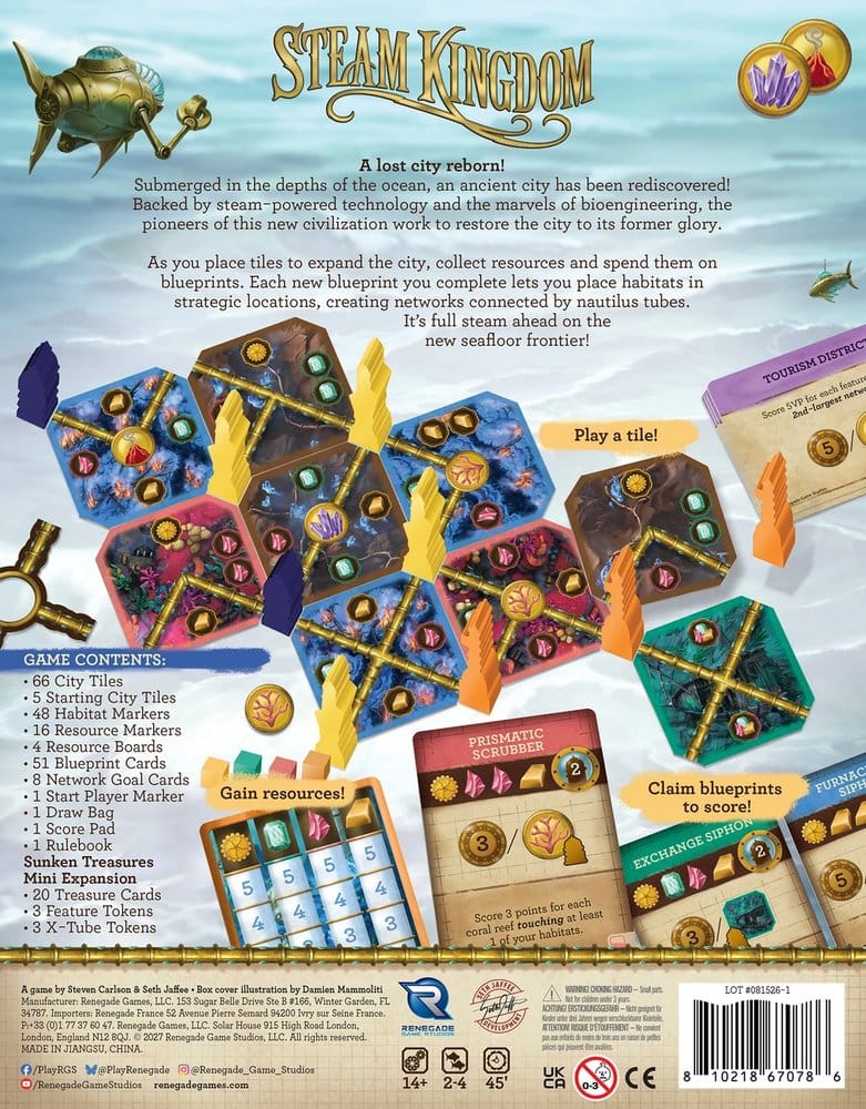 Steam Kingdom Juego de mesa *Edición Inglés*