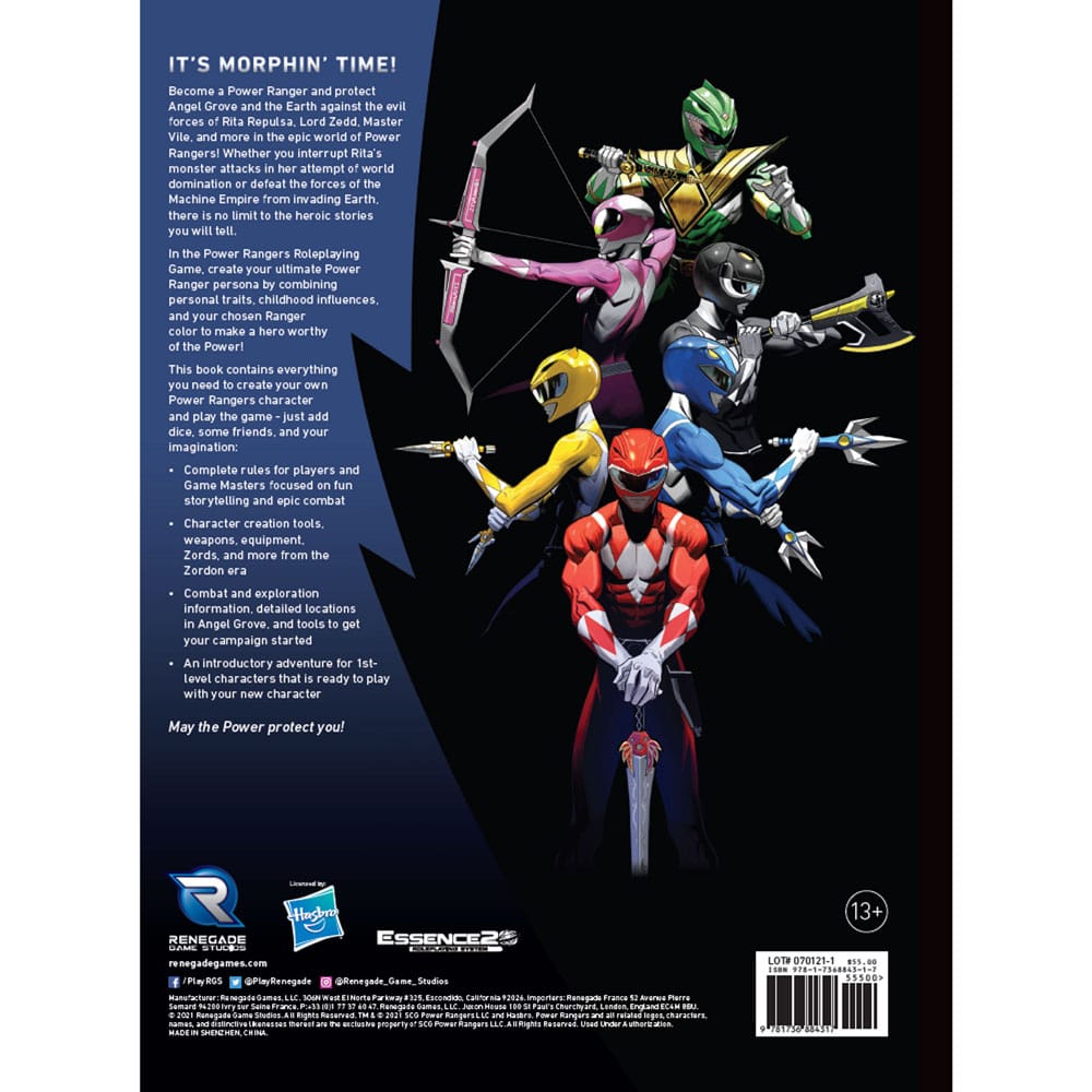 Power Rangers RPG Guía del jugador Core *Edición Inglés*