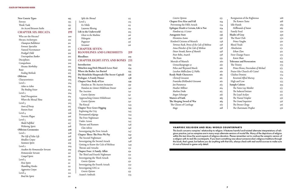 Vampire: The Masquerade 5th Edition RPG libro Cults of the Blood Gods Sourcebook *Edición Inglés*