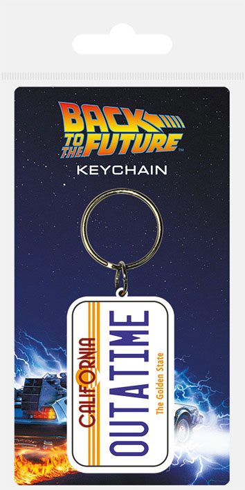 Regreso al Futuro Llavero caucho License Plate 6 cm