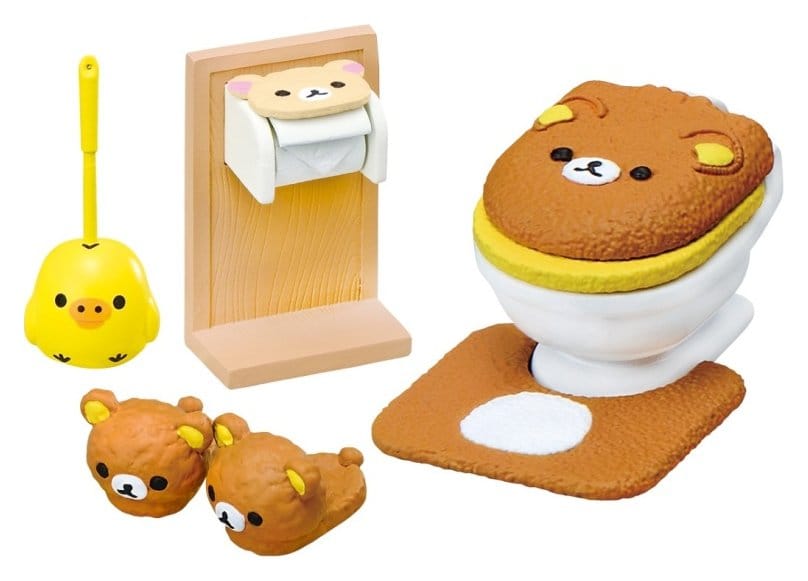 Rilakkuma Figuras Mini Washroom Blind Box Display (6)