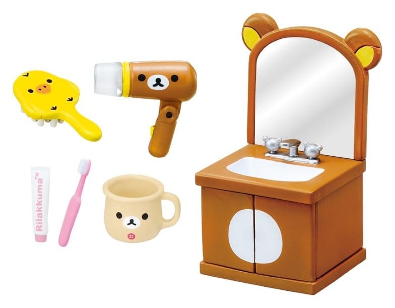 Rilakkuma Figuras Mini Washroom Blind Box Display (6)