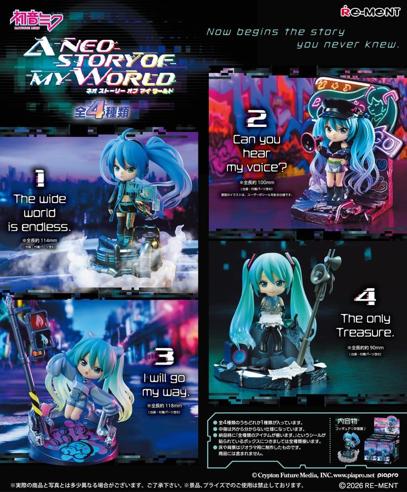 Hatsune Miku Figuras Mini 12 cm Neo Story Blind Box Display (4)