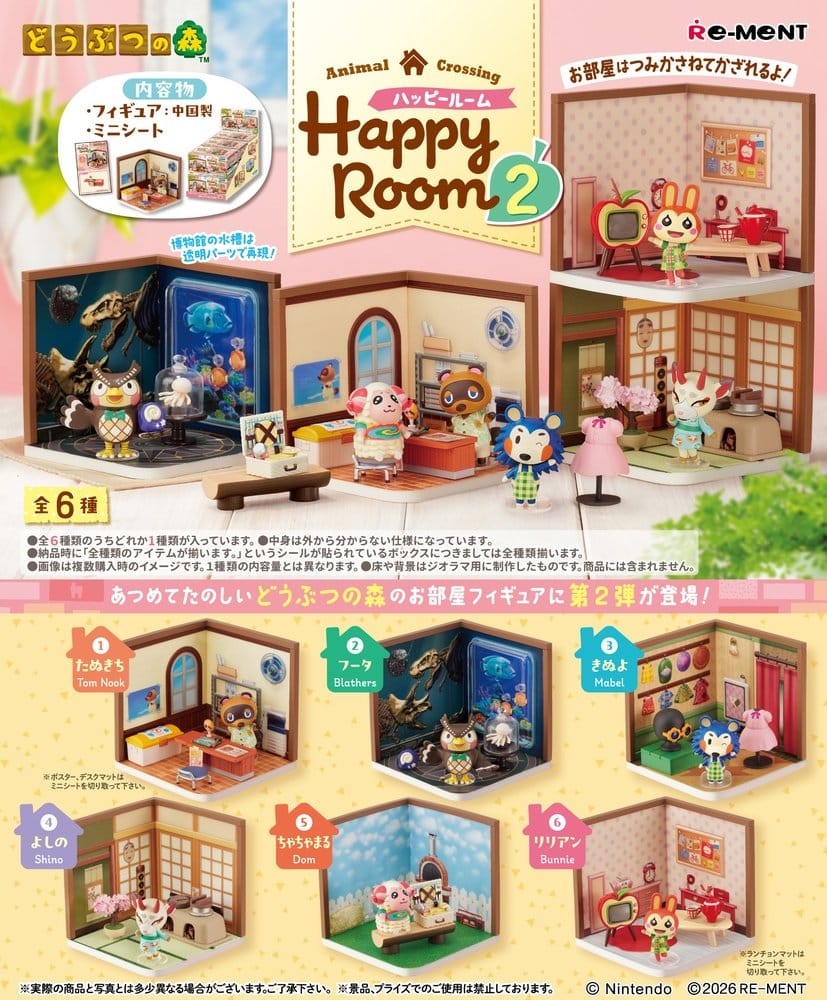 Animal Crossing Figuras Mini Happy Room 2 Blind Box Display (6) Frikytopia