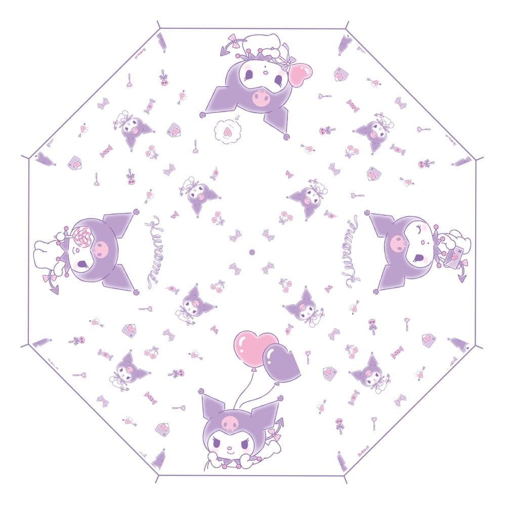Sanrio Paraguas Cane Kuromi Kawaii Transparent Frikytopia