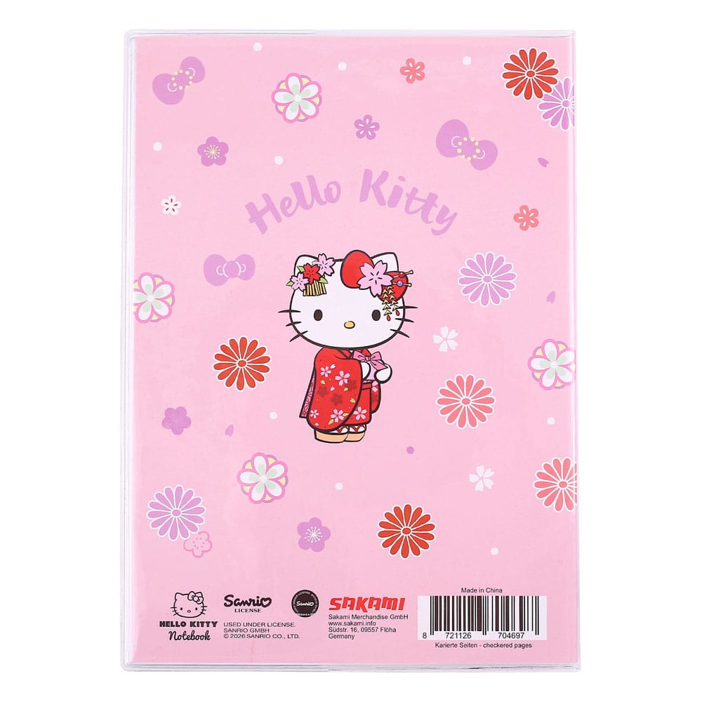 Sanrio Libreta Hello Kitty Kimono Holographic Checkered