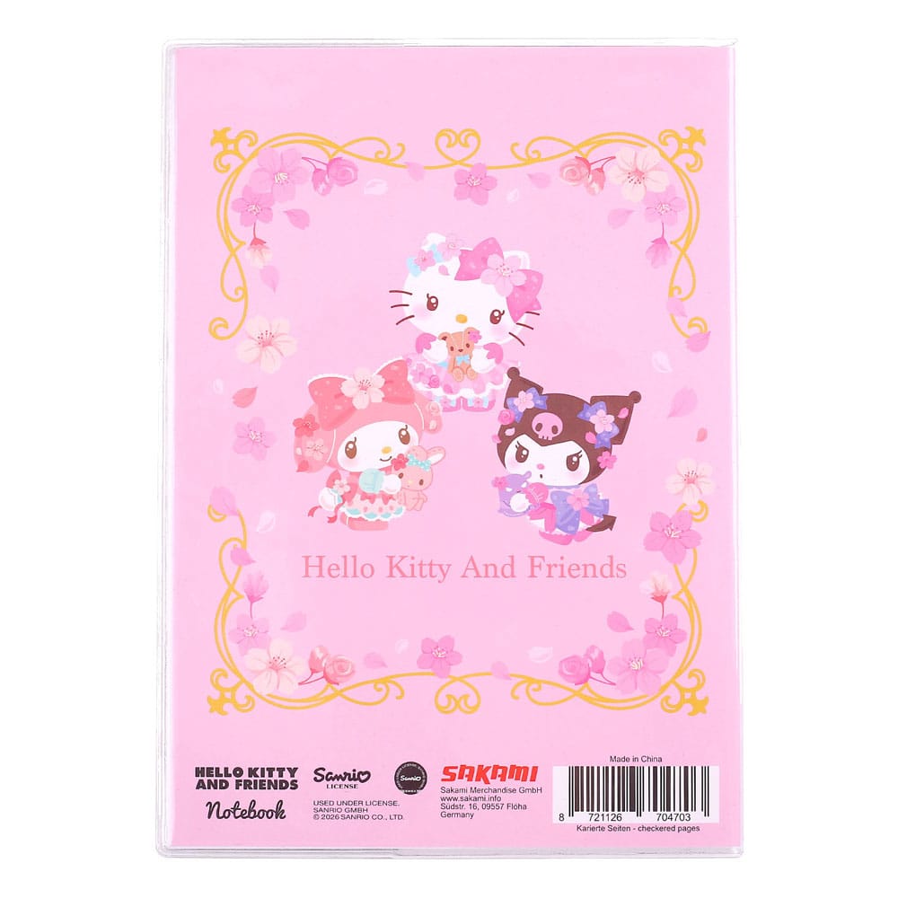 Sanrio Libreta Hello Kitty & Friends Sakura Series Holographic Checkered