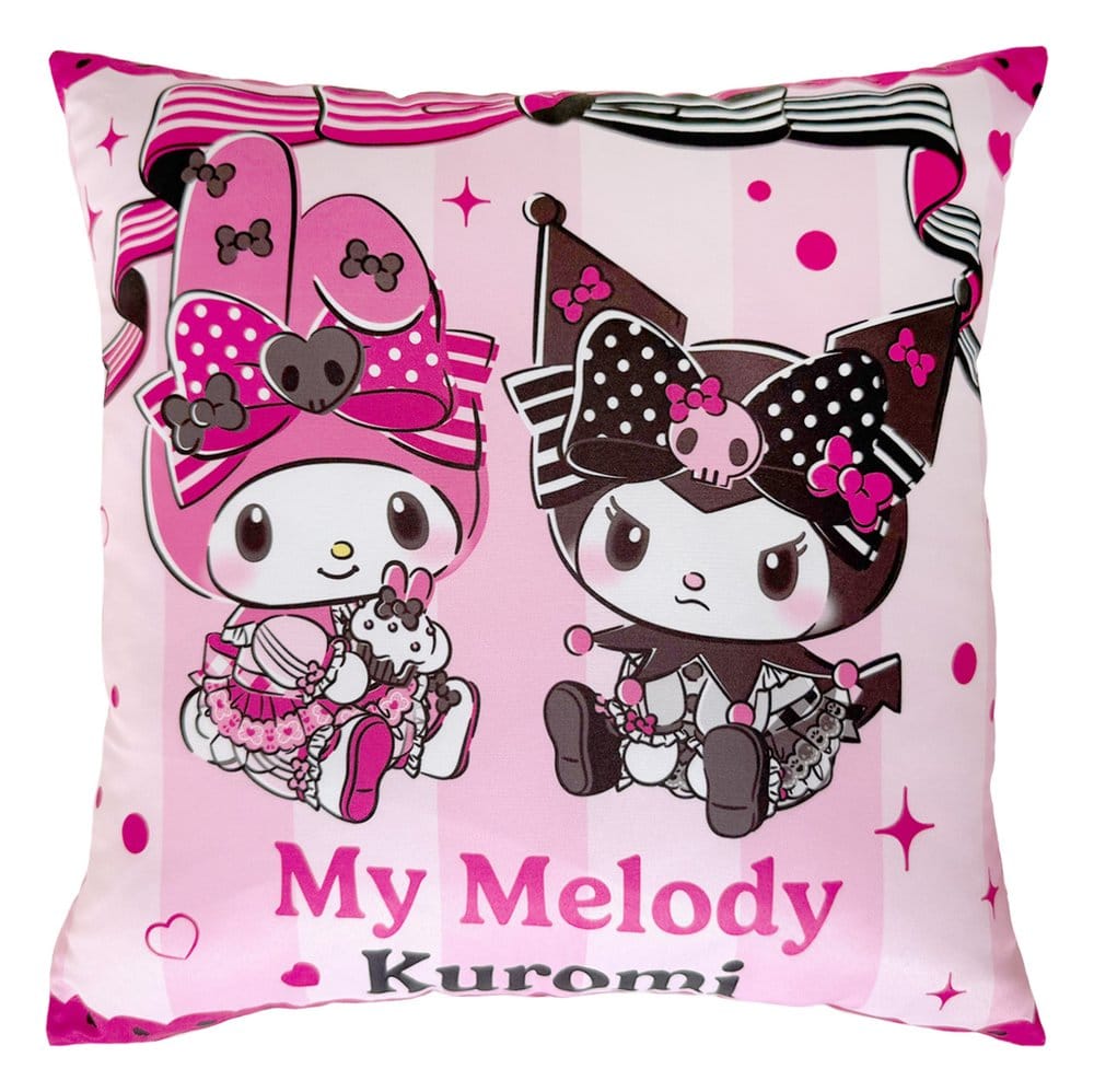 Sanrio Almohadilla Pink Black Party Series Kuromi & My Melody 35 x 35 cm