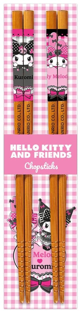 Sanrio Palillos Pink Black Party Series Kuromi & My Melody Frikytopia