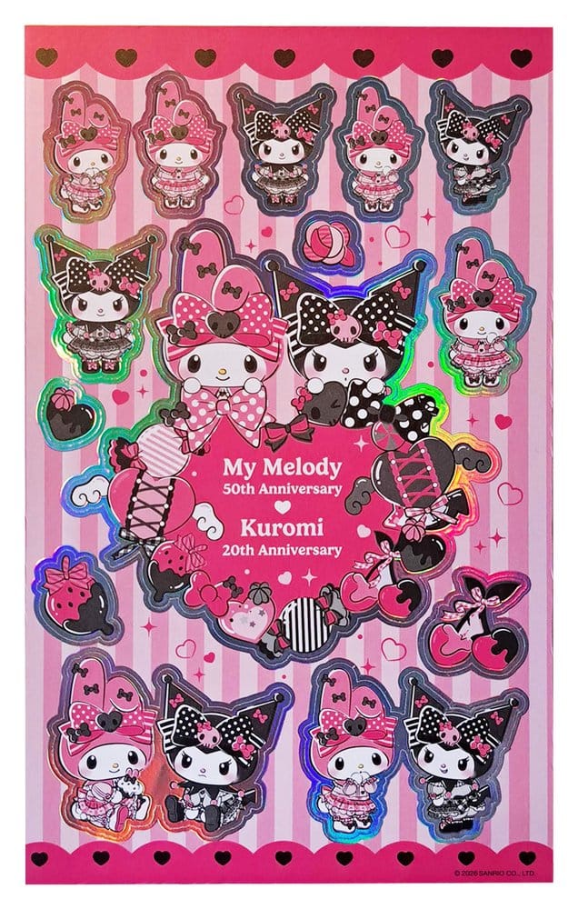 Sanrio Pegatinas Pink Black Party Series