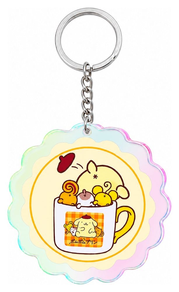Sanrio Llavero acrílico Pompompurin 30th Anniversary Squishy Cute Purin 02