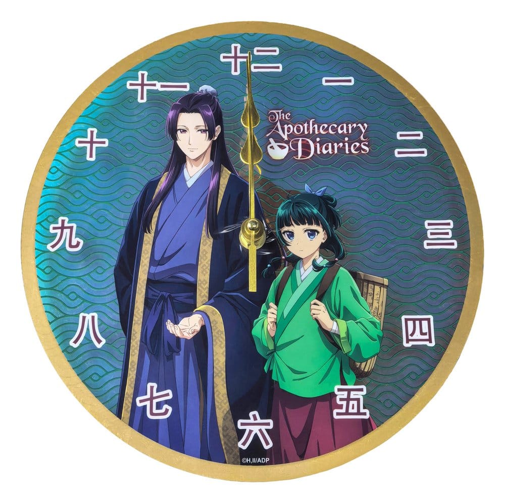 Los diarios de la boticaria Reloj de pared acrílico Maomao & Jinshi Holographic 24 x 24 cm Frikytopia