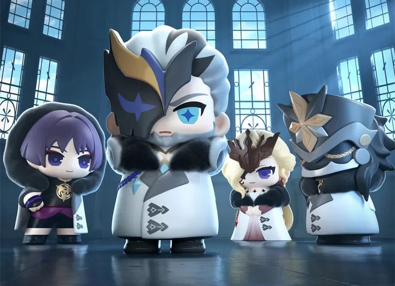 Genshin Impact Minifiguras Fatui Harbingers Chibi Design 7 cm Cajas Sorpresas Expositor (9)